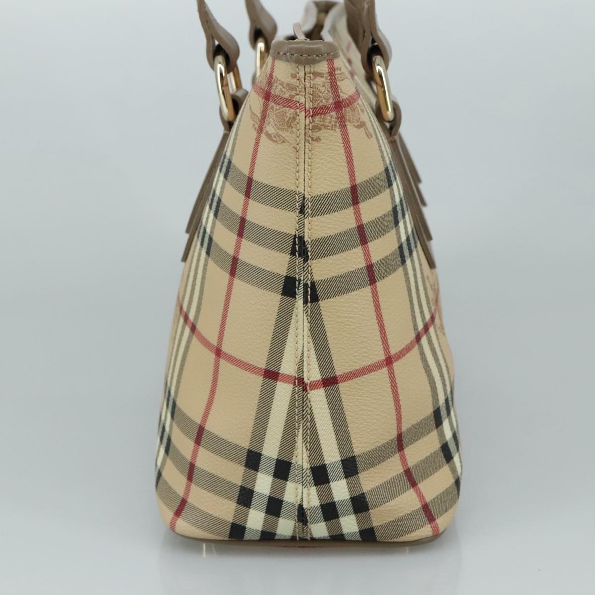 Burberry Nova Check Beige Canvas Tote Bag (Pre-Owned)
