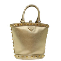 Prada Saffiano Gold Leather Handbag (Authentic Pre-Loved)
