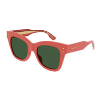 Gucci Sunglasses Cat Eye Full Rim, Pink Frame and Green Lens GG1082S004