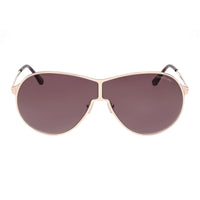 Tom Ford Sunglasses Aviator Full Rim, Shiny Rose Gold Frame and Roviex Gradient Lens FT117428K
