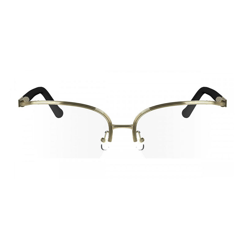 Salvatore Ferragamo Eyeglasses Cat Eye Semi Rim, Black Frame and Clear Demo Lenses Lens SF2227001