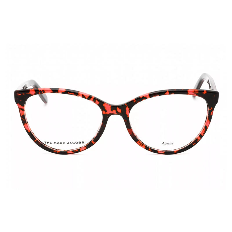 Marc Jacobs Eyeglasses Cat Eye Full Rim, Red Havana Frame and Clear Demo Lenses Lens MARC46300UC00