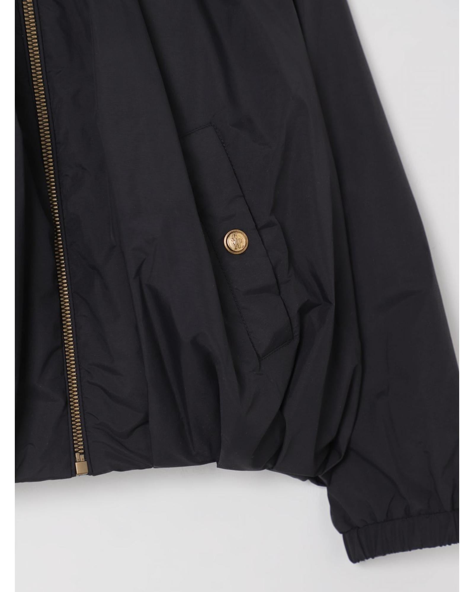 Moncler Pliss Panel Bomber Jacket Kids Black