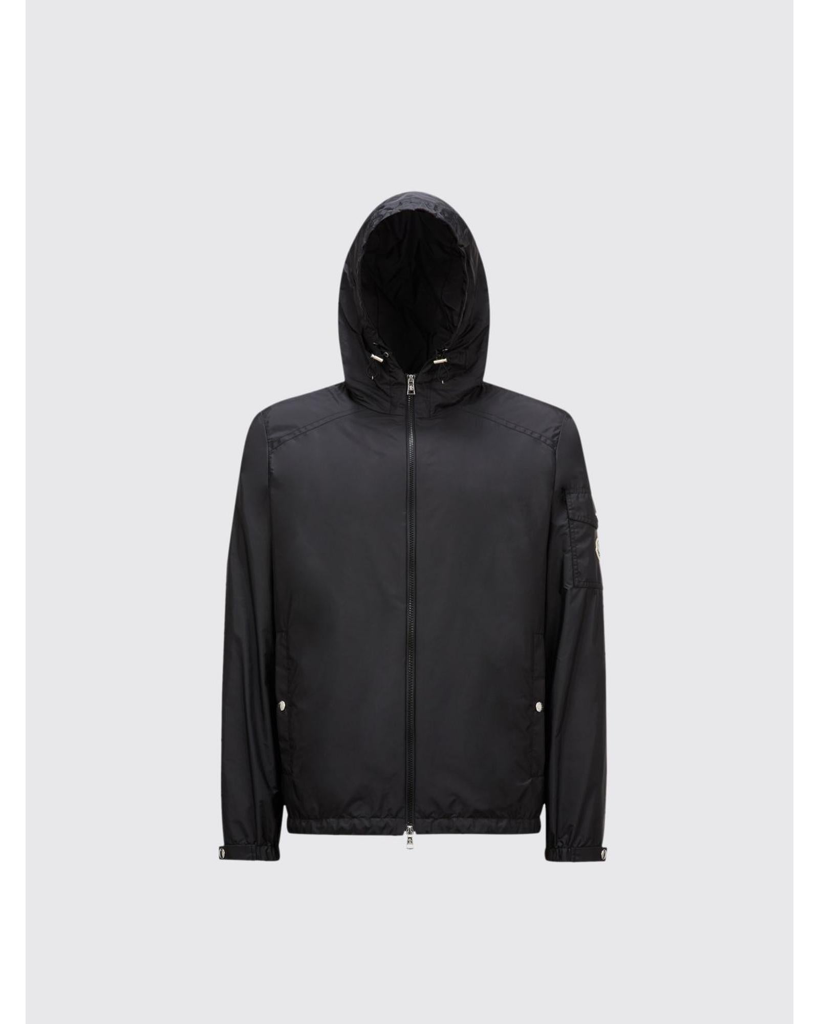 Moncler Lightweight Hooded Jacket Black WaterResistant Men
