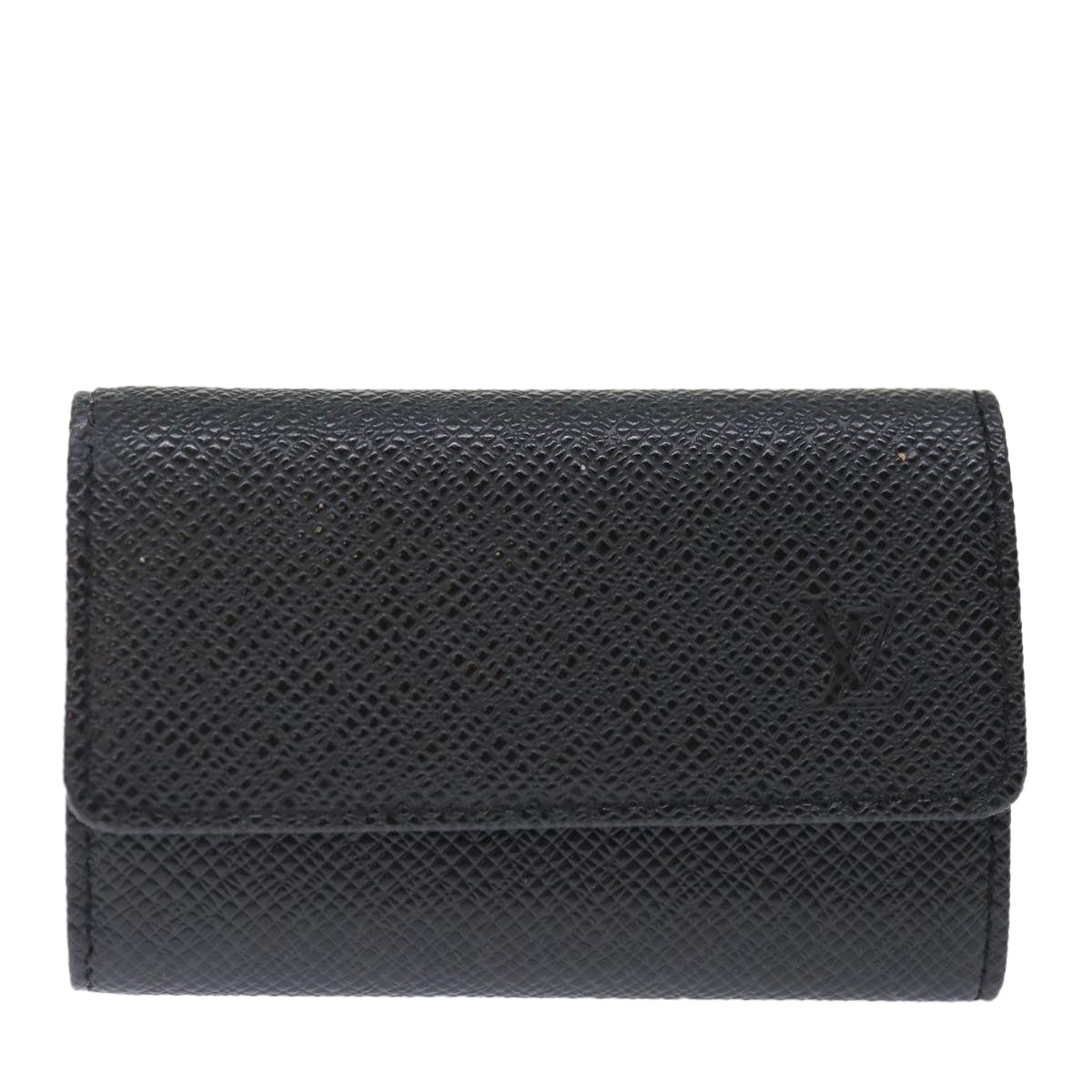 Louis Vuitton 6 Key Holder Black Leather Wallet (Authentic Pre-Loved)