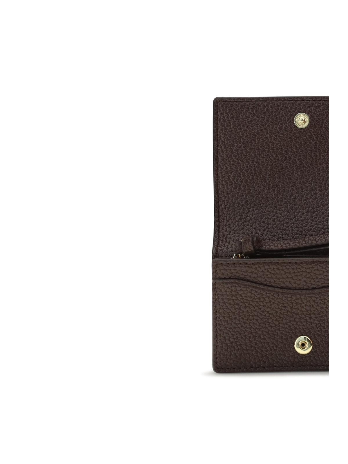 Ganni Women Flap Card Holder In Grained Leather