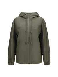 Bottega Veneta Women Lightweight Nappa Leather Jacket With Intrecciato Hood