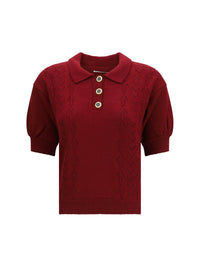 ALESSANDRA RICH Alessandra Rich Women Merino Wool Polo Shirt With Buttons