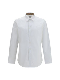 BURBERRY Burberry Men Cotton Shirt With Check Trims