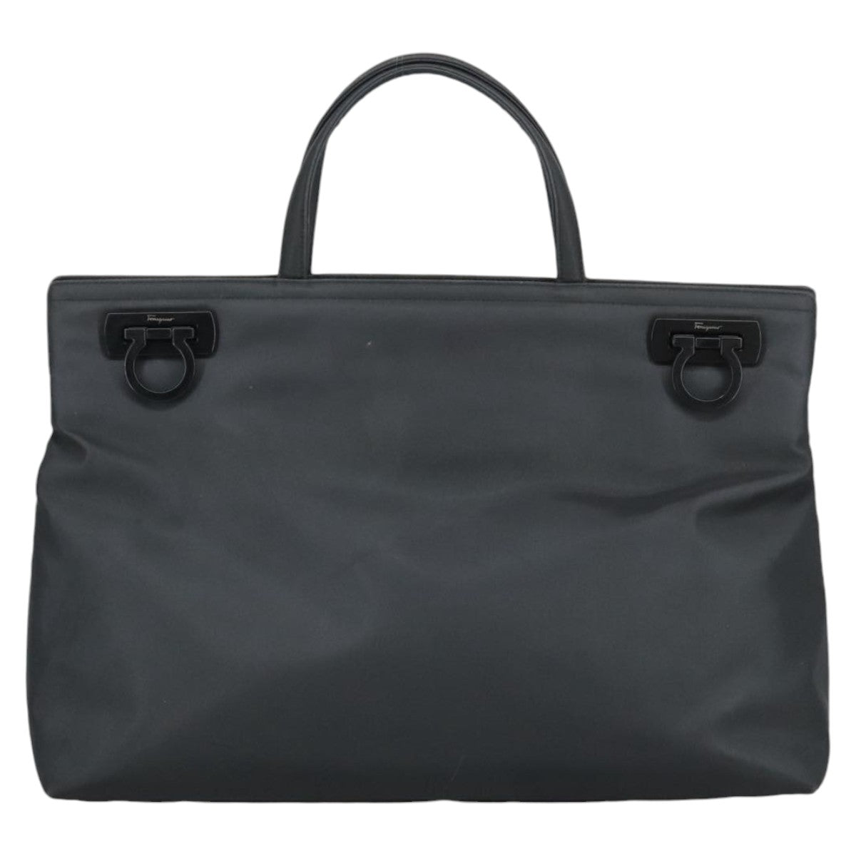 Salvatore Ferragamo Gancini Black Synthetic Handbag (Pre-Owned) OS Black