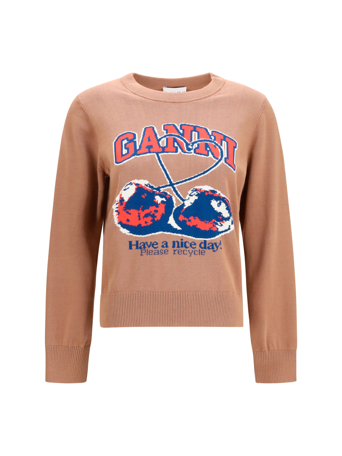 GANNI Ganni Women Cherry-Print Cotton Sweater