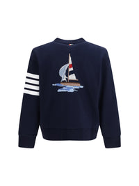 Thom Browne Men 4-Bar Boat Cotton Cardigan