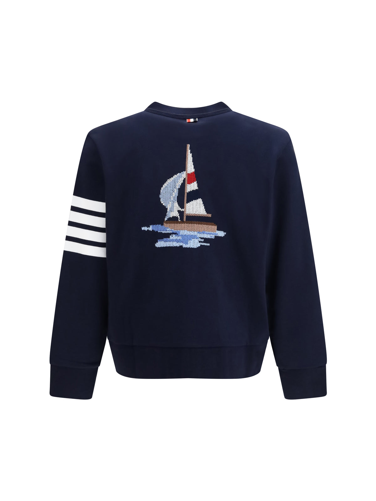 Thom Browne Men 4-Bar Boat Cotton Cardigan