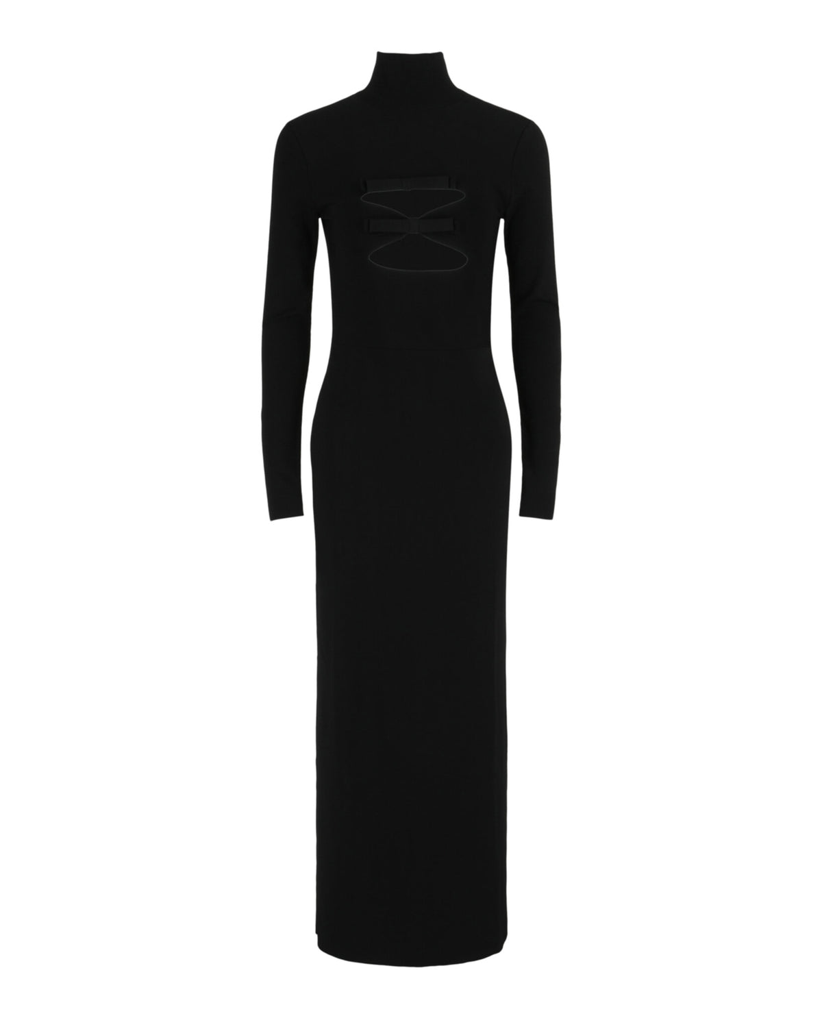 Valentino Womens Cutout Knit Midi Dress With Bow Detail
