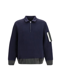 SACAI Sacai Men Terry Cloth Zip Polo