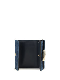 Fendi Women Trifold Wallet With Ff Monogram In Jacquard