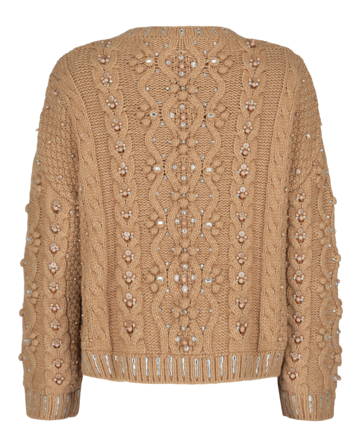Valentino Valentino Womens Embroidered Wool-Blend Cardigan