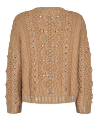 Valentino Valentino Womens Embroidered Wool-Blend Cardigan