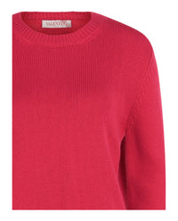 Valentino Womens Cashmere Crewneck Sweater