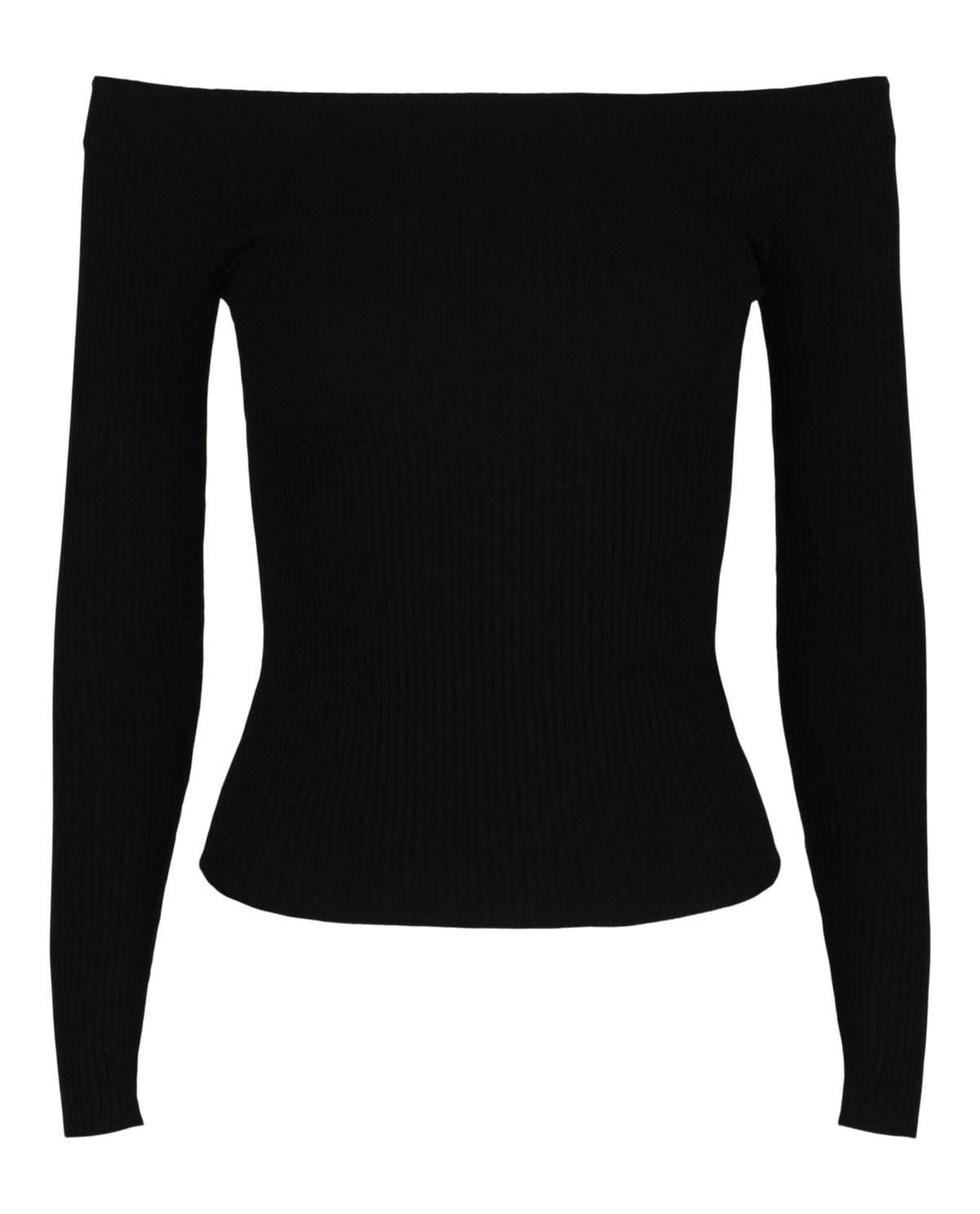 Valentino Valentino Womens Off-The-Shoulder Ribbed Knit Sweater