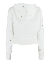 Valentino Womens Rockstud Cropped Hoodie