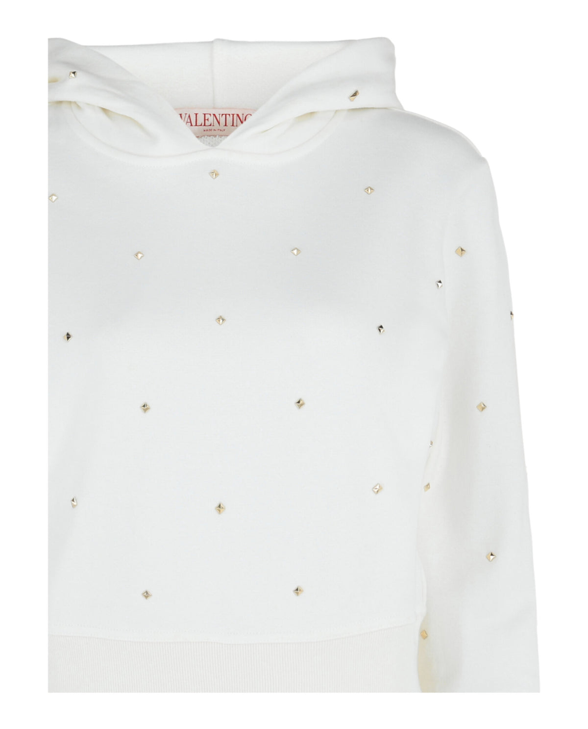 Valentino Womens Rockstud Cropped Hoodie