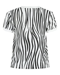 Valentino Womens Zebra Print Logo T-Shirt