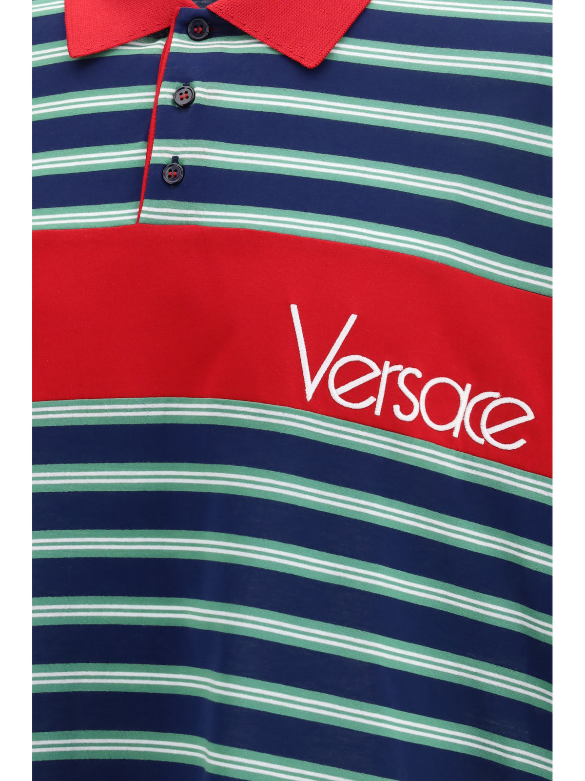 VERSACE Versace Men Striped Cotton Polo