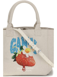 Ganni Women Small Easy Shoulder Bag With Strawberry Print