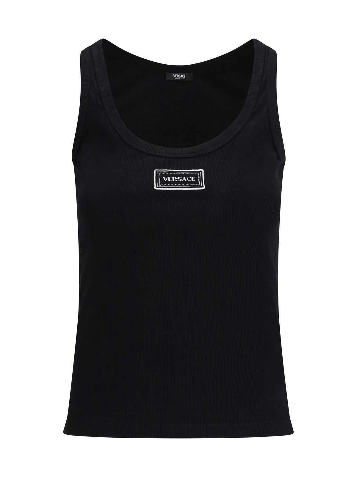Versace Women Tank Top In Cotton Rib Stretch