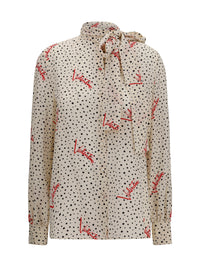 VALENTINO Valentino Women Crepe De Chine Bow-Neck Shirt