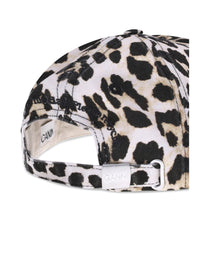 Ganni Women Leopard Baseball Hat