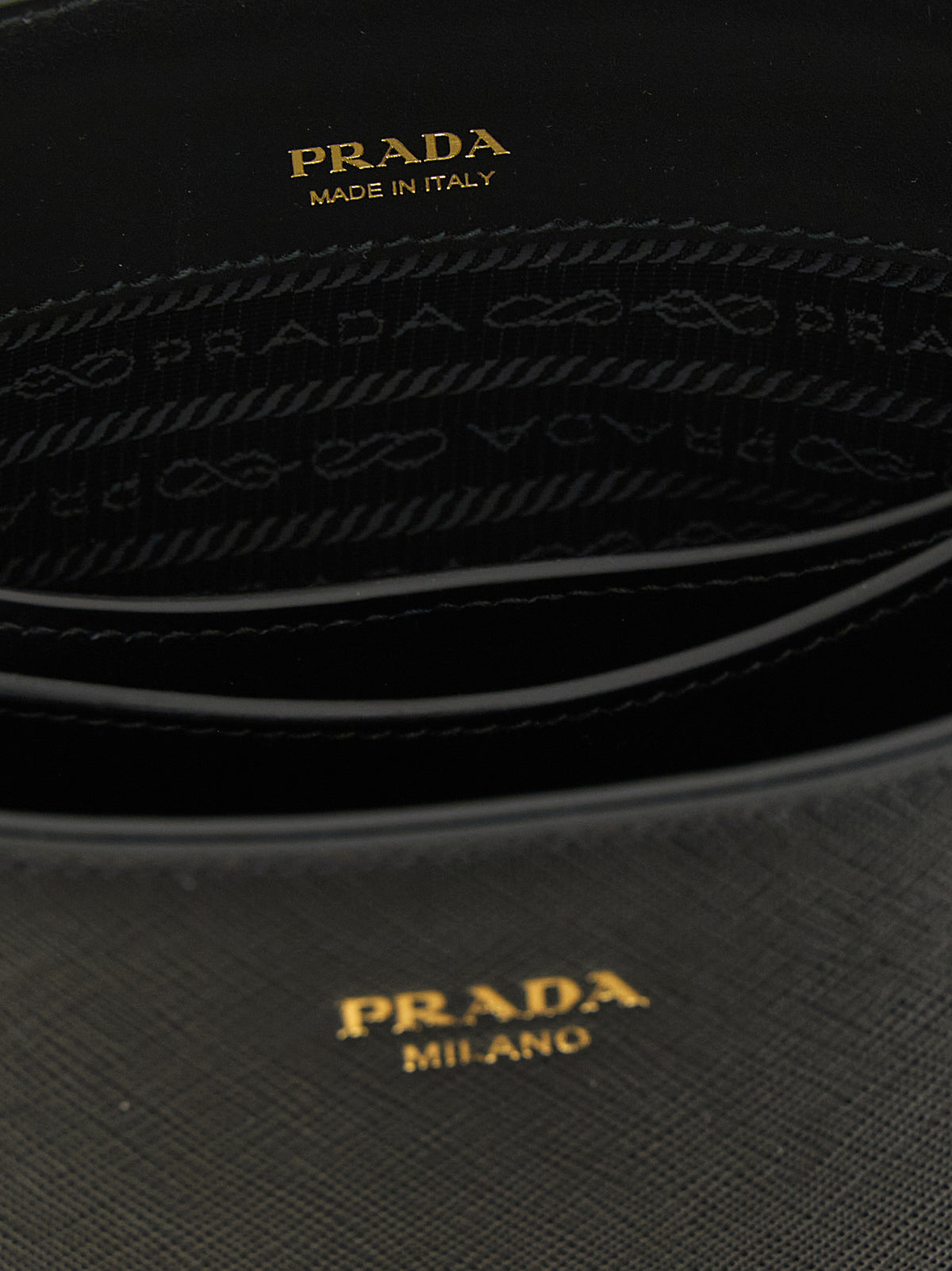 Prada Women Saffiano Mini Bucket Bag Black