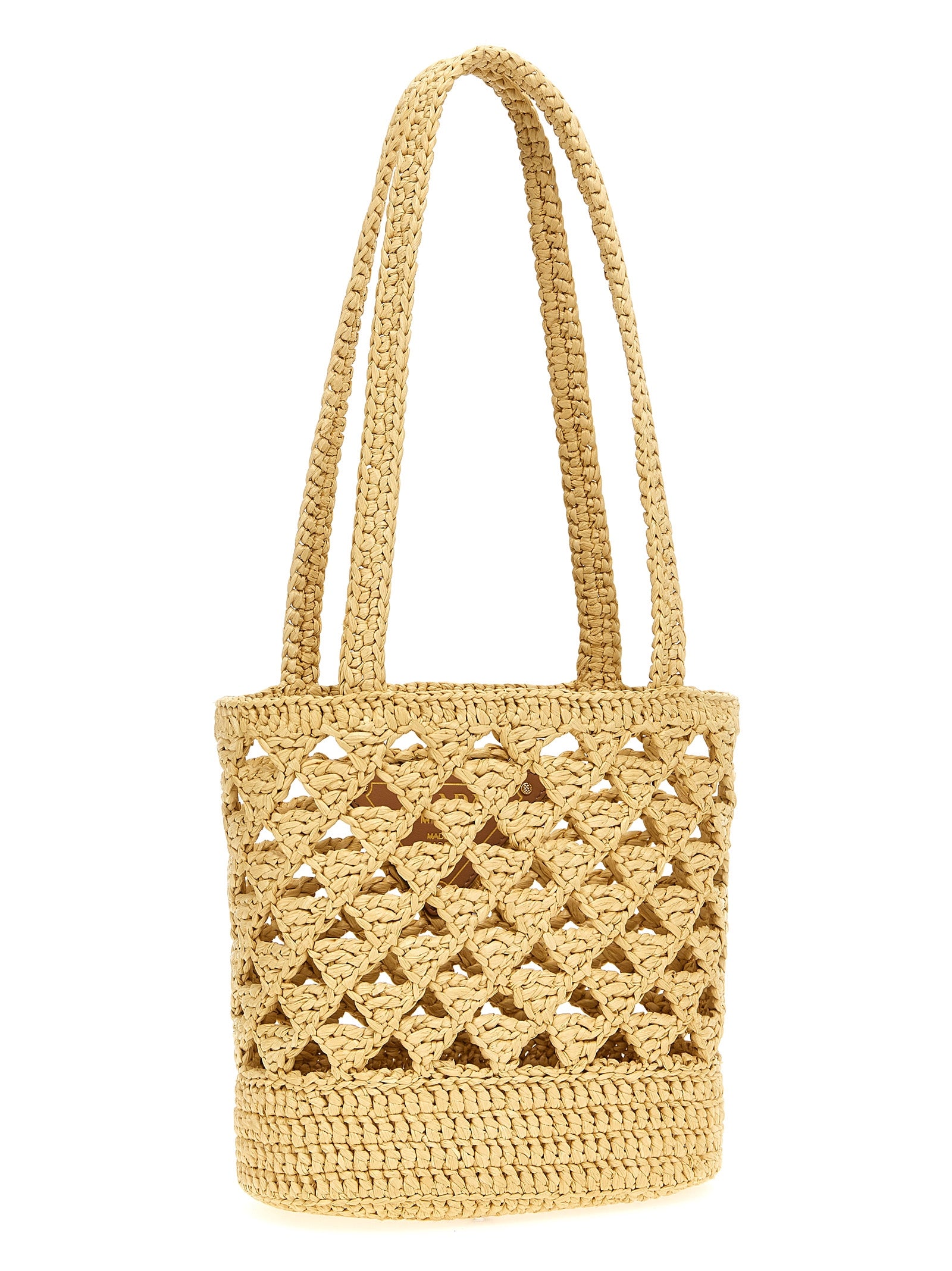 Prada Women Crochet Logo Handbag