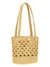 Prada Women Crochet Logo Handbag