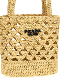 Prada Women Crochet Logo Handbag