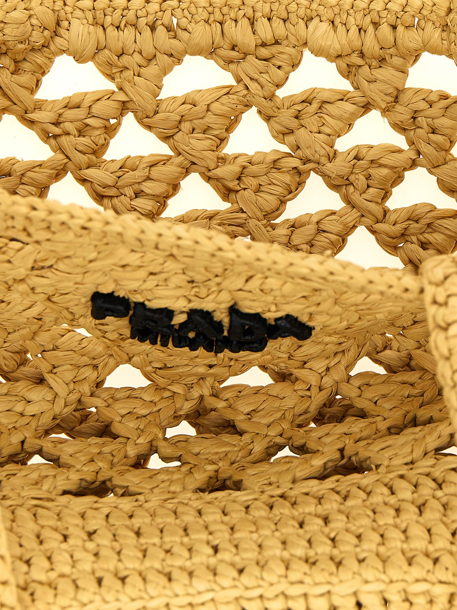 Prada Women Crochet Logo Handbag