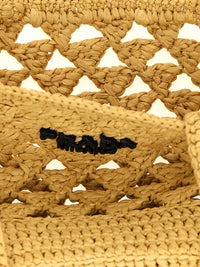 Prada Women Crochet Logo Handbag