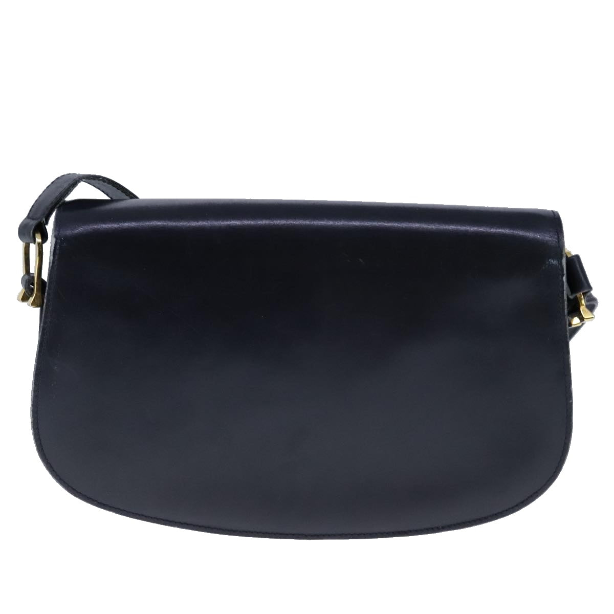 Gucci Horsebit Navy Leather Shoulder Bag (Pre-Owned)