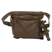 Bottega Veneta Intrecciato Brown Leather Shoulder Bag (Pre-Owned) OS Brown