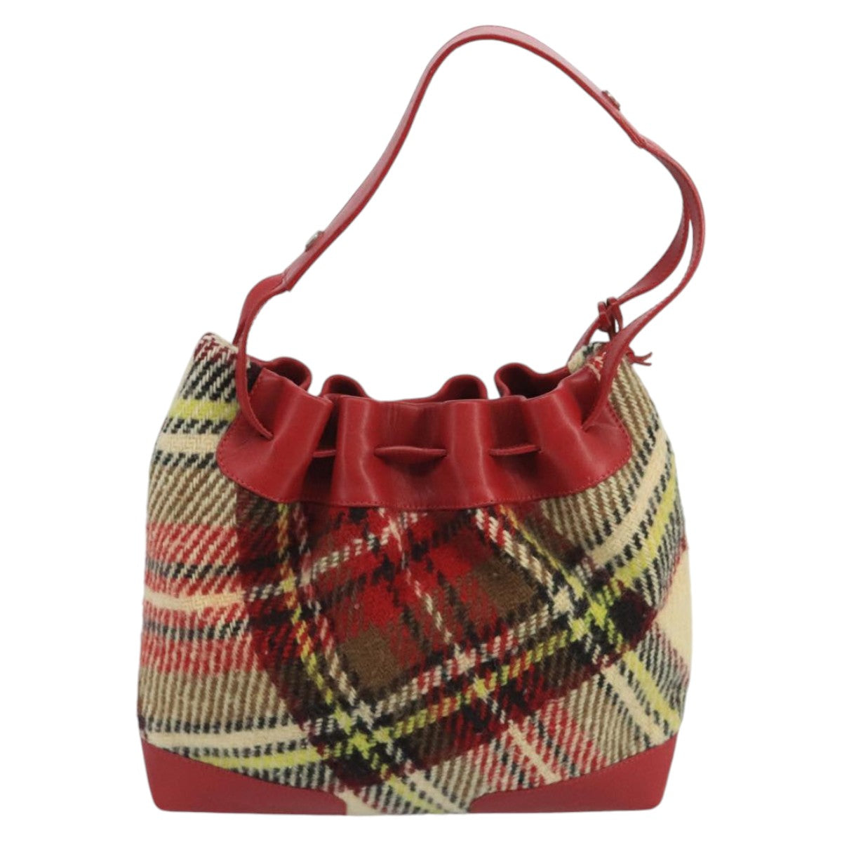 Burberry Beige Wool Shoulder Bag (Pre-Owned)