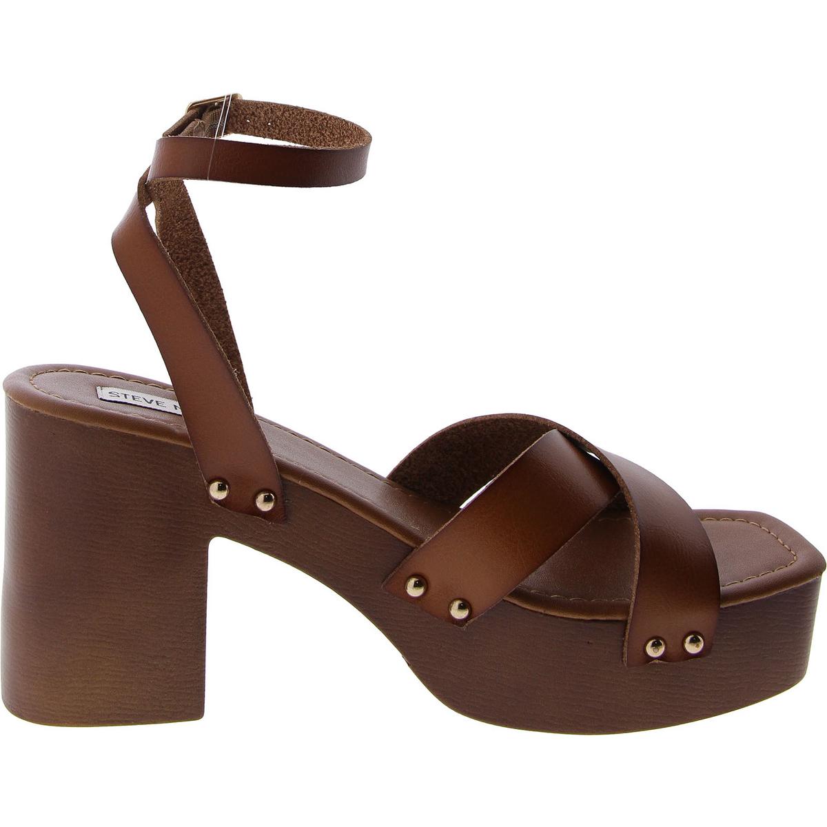 Dear Womens Faux Leather Strappy Platform Sandals