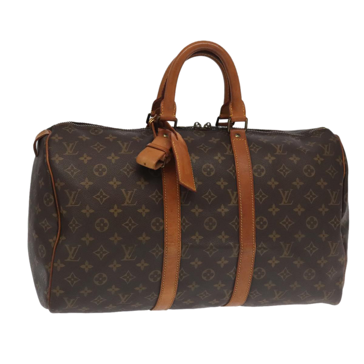 Louis Vuitton Keepall 45 Brown Canvas Travel Bag (Pre-Owned)