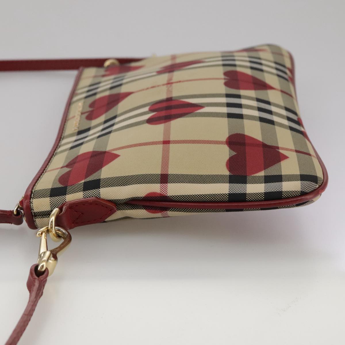 Burberry Nova Check Beige Canvas Clutch Bag (Pre-Owned)