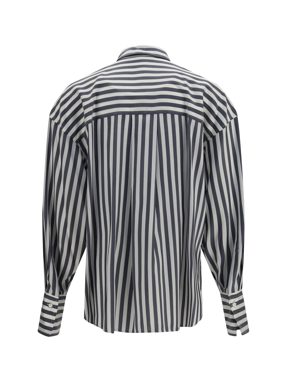 BRUNELLO CUCINELLI Brunello Cucinelli Women Silk Poplin Striped Shirt