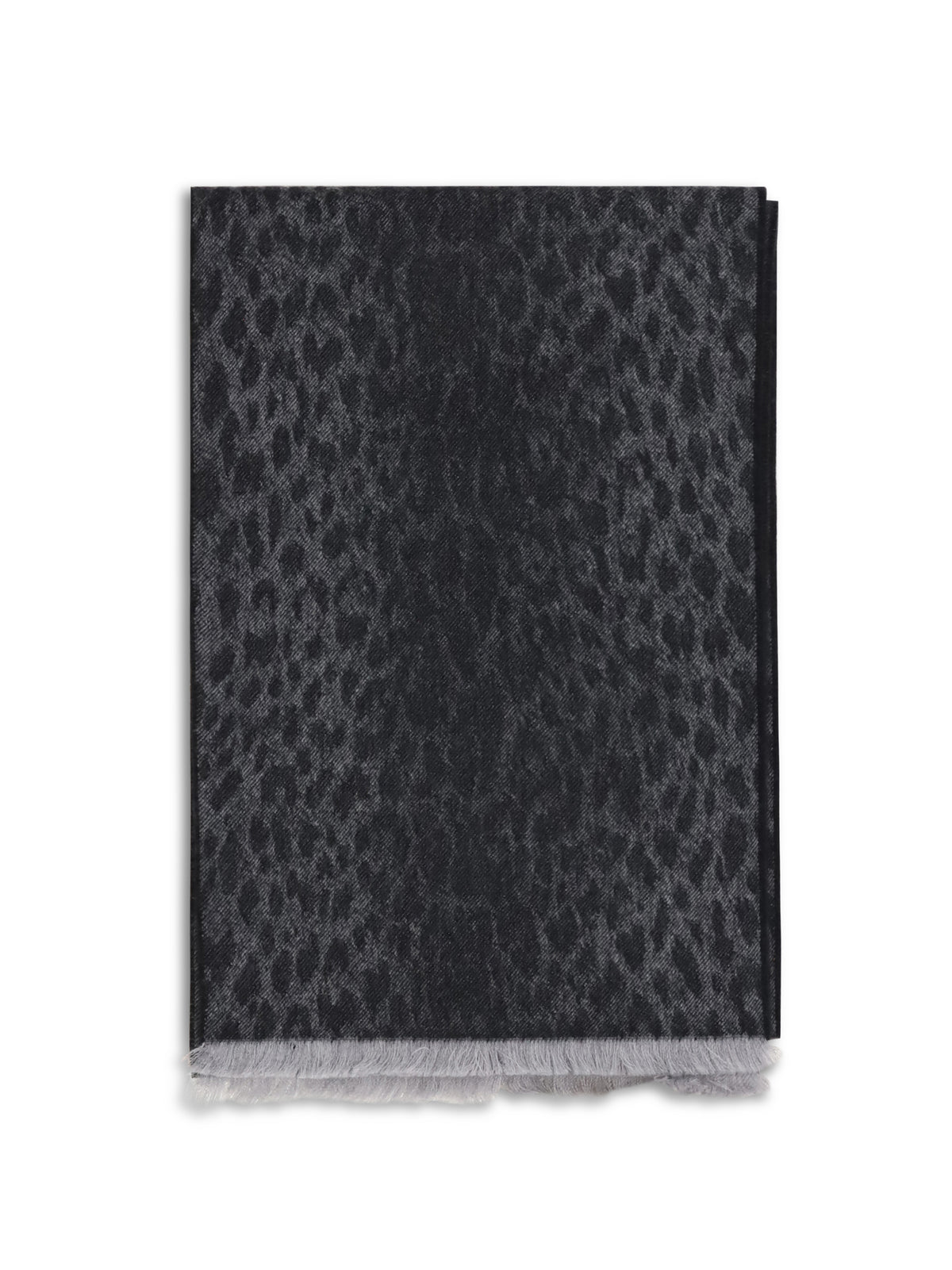 Gucci Women Leopard-Print Wool Scarf With Monogram
