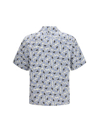 Prada Men Cotton Shirt With Floral Print