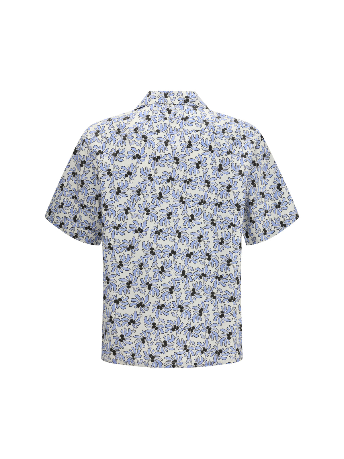 Prada Men Cotton Shirt With Floral Print
