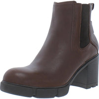 Mindy Womens Waterproof Leather Chelsea Boots Chocolate