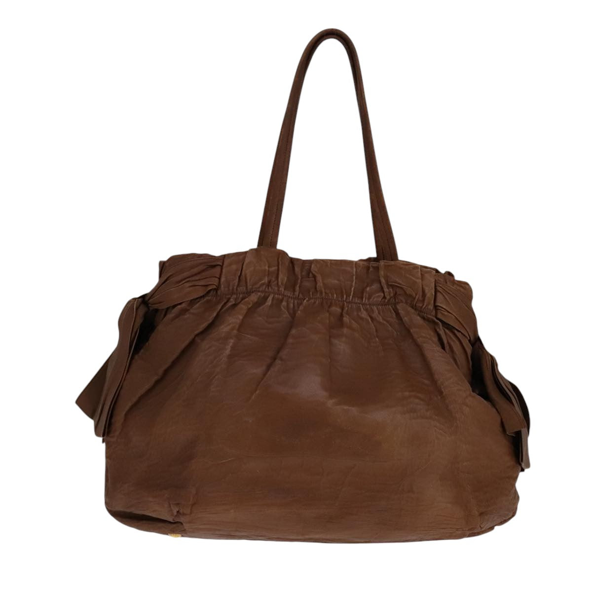 Prada Brown Leather Tote Bag (Pre-Owned)